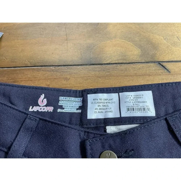 LAPCO FR Womens Pants Blue Size 8 Tall Flame Resistant Cat 2 Cotton Blend - Picture 5 of 10